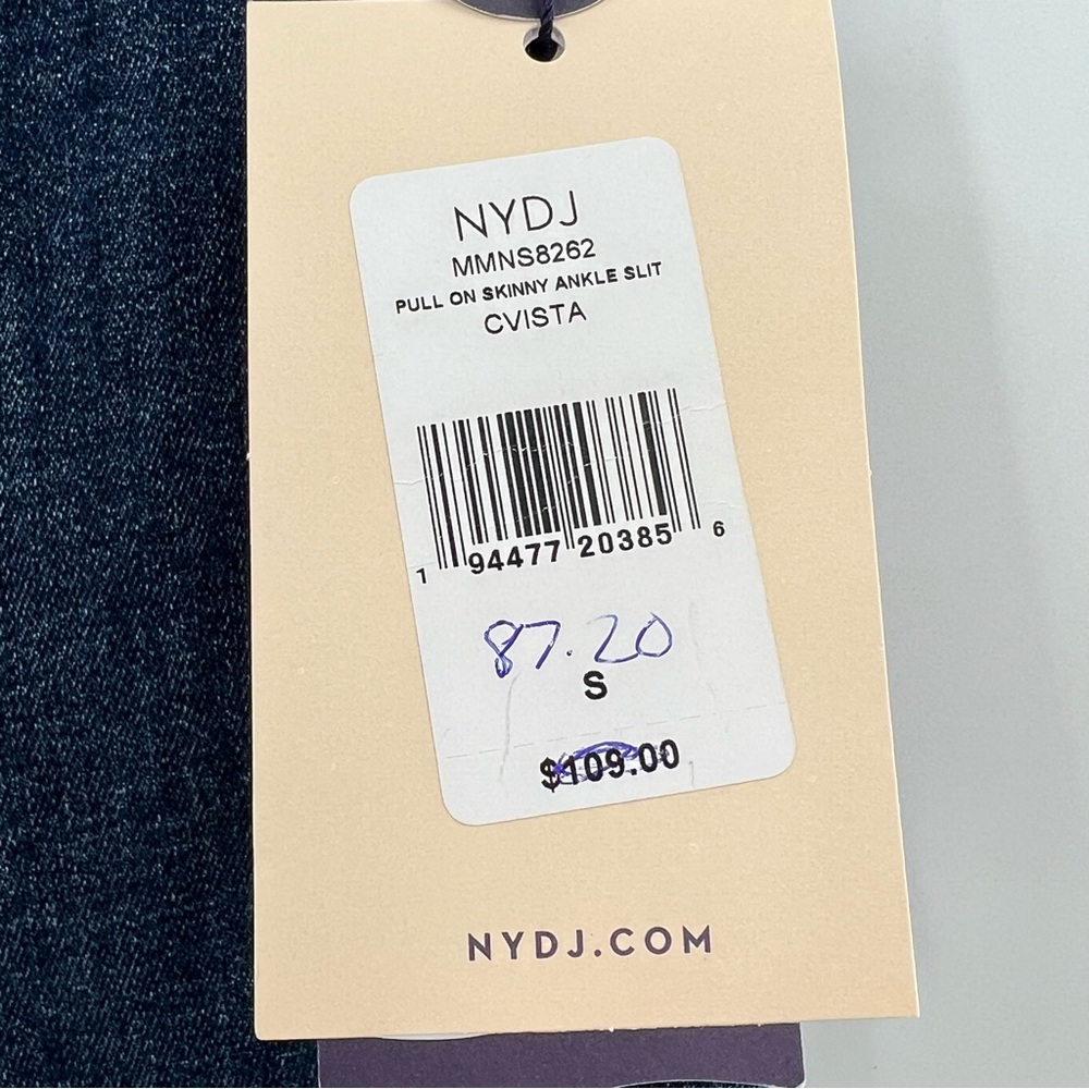 NYDJ Super Skinny Ankle Pull-On Jeans in Clean Vista size Small NWT - Picture 8 of 12